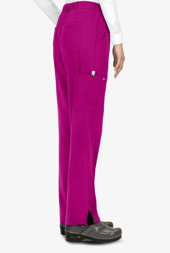 koi Next Gen Everyday Hero Women's 5-Pocket STRETCH Drawstring Cargo Scrub Pant - Azalea Pink - 2