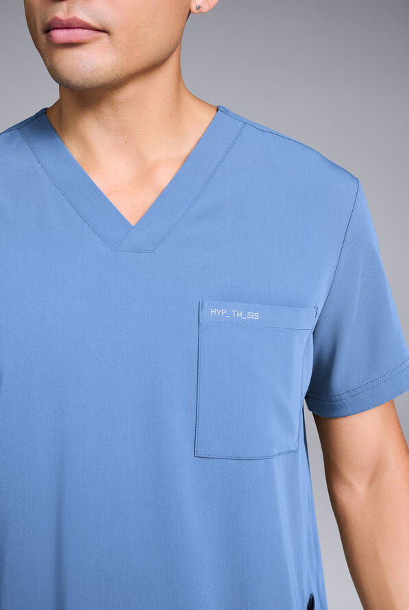 Conjunto de uniforme m&eacute;dico Hypothesis S-R Shift Ready estilo jogger con cuello en V para hombre - Ceil Blue - 3