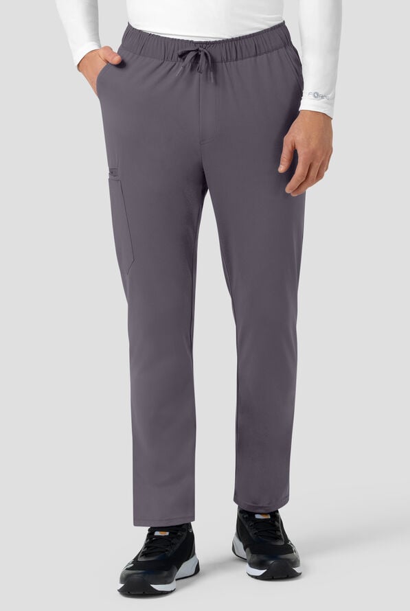 Pantal&oacute;n m&eacute;dico Carhartt Force&reg; Cross-Flex Knits STRETCH estilo cargo con piernas pitillo y 6 bolsillos para hombre - Pewter - 1