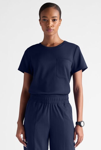 Blusa m&eacute;dica Grey's Anatomy by Barco Emerge STRETCH con cuello redondo y 1 bolsillo para mujer
