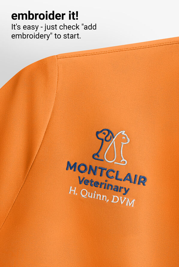 Blusa m&eacute;dica Butter-Soft STRETCH con cuello en V y 2 bolsillos para mujer - Apricot Crush - 6