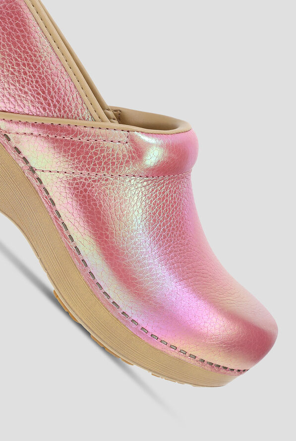 Dansko Women's XP 2.0 Pink Iridescent Leather Nursing Clogs - null - 3
