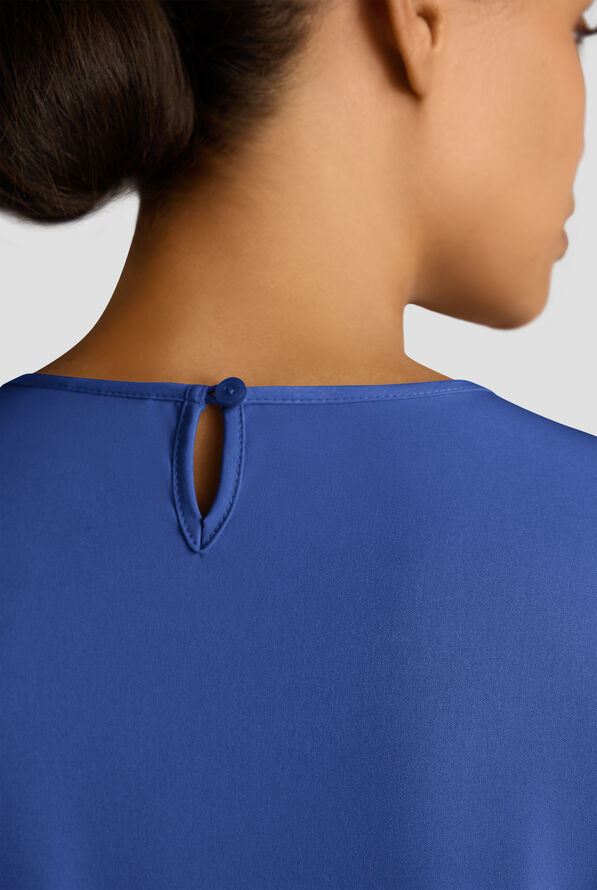 WhisperLite LYRA Women's 2-Pocket STRETCH 3/4" Sleeve Scrub Top - Galaxy - 6