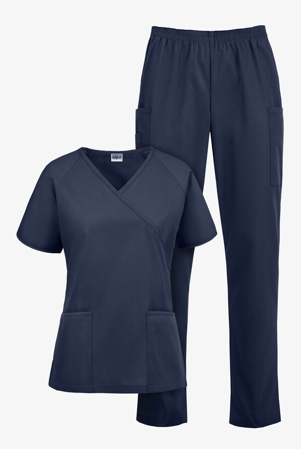 Strictly Scrubs Women's Classic Scrub Set - Navy - 1