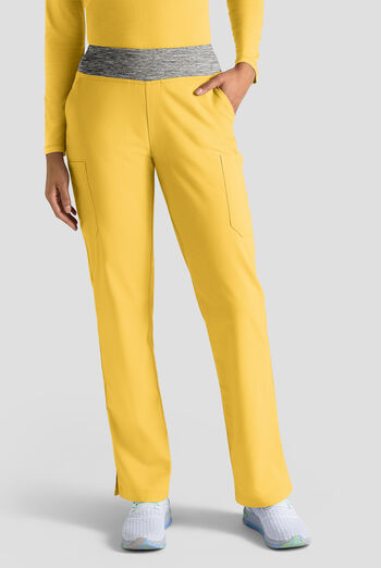 Pantalón médico UA Butter-Soft STRETCH estilo yoga con cintura de punto tejido y 4 bolsillos para mujer