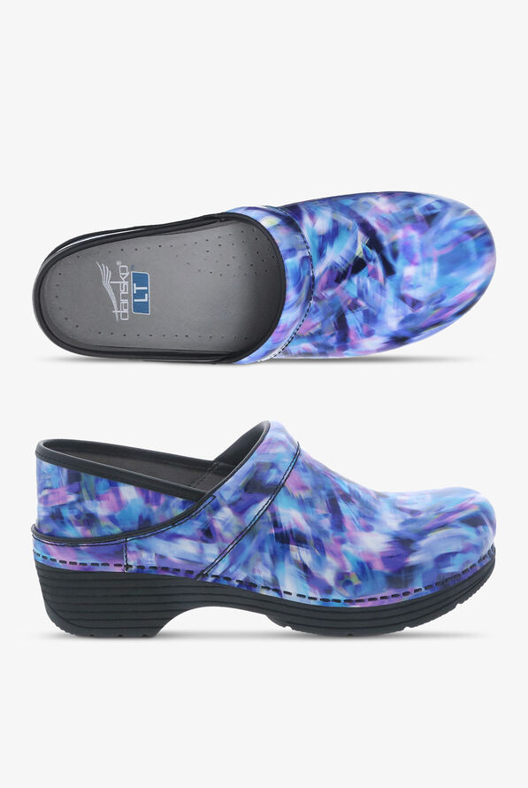 Dansko Women's LT Pro Blue Crush Patent Leather Nursing Clogs - null - 1