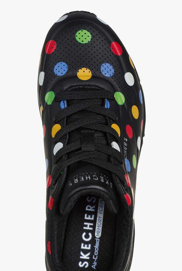 Skechers Street UNO - Spotted Air Black Multi Athletic Lace Up Nursing Shoes - null - 2