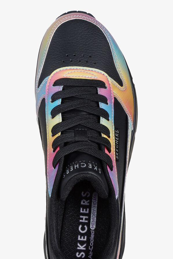 Skechers Street UNO - Opalescent Black Athletic Lace Up Shoes - null - 2
