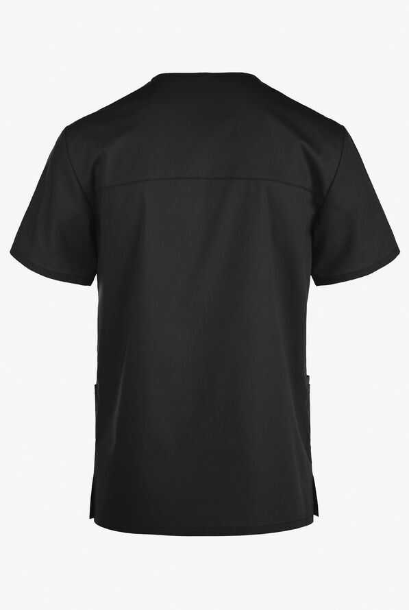 Cherokee Workwear Professionals Men's 4-Pocket STRETCH V-Neck Scrub Top - Black - 3