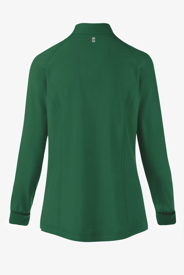 Easy STRETCH Zadie Women's 4-Pocket Raglan Scrub Jacket - Hunter - 3