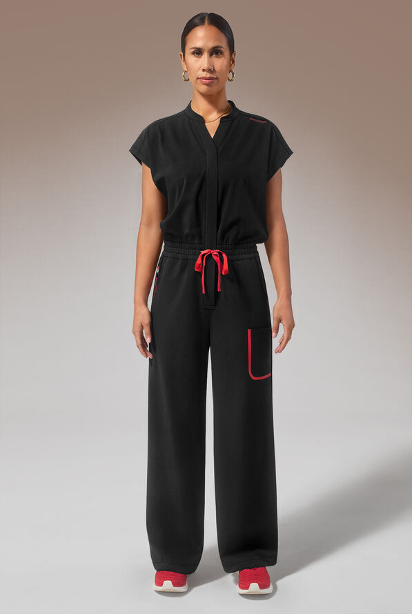 Hypothesis (RED) Duo Base Women's 6-Pocket Wide Leg Jumpsuit - Jet Black - 1
