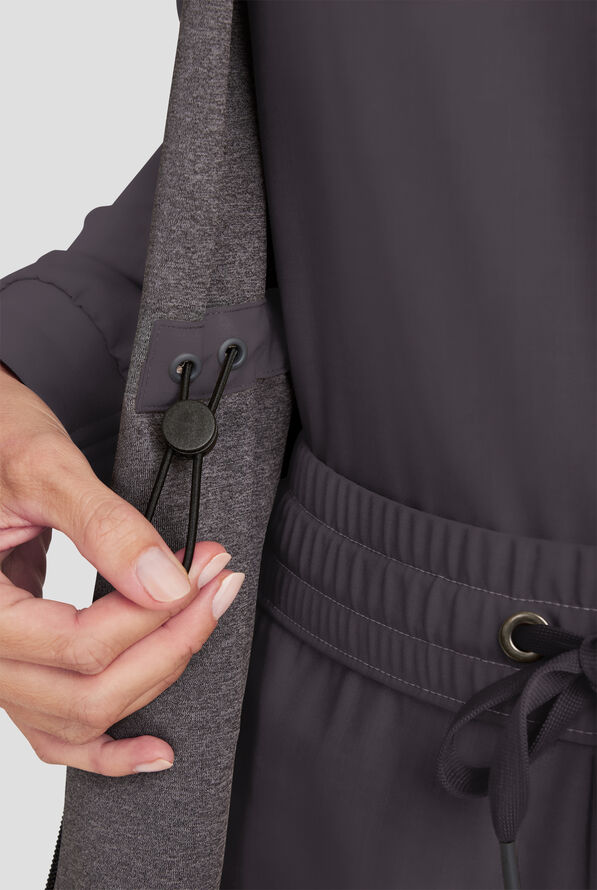 Healing Hands Quest Women's 4-Pocket STRETCH Zip Front Utility Scrub Jacket - Pewter - 3