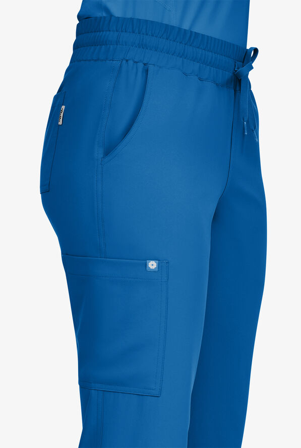 UA Exclusive Bella by Zavate Essentials Women's 5-Pocket STRETCH Cargo Scrub Pants - Royal - 3