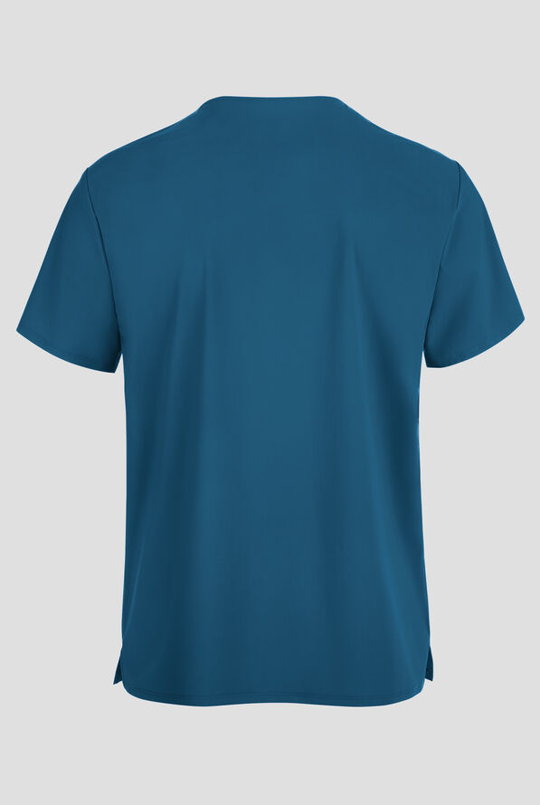 Infinity PURSUIT Men's 3-Pocket STRETCH V-Neck Scrub Top - Caribbean Blue - 2