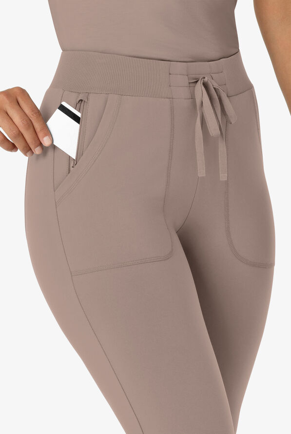 Wink Renew Knit Women's 5-Pocket STRETCH Ankle Zip Track Scrub Pants - Haze - 3