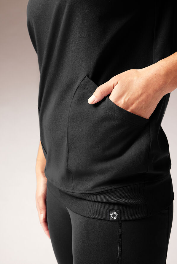 Hypothesis Kentica Crew Women’s 4-Pocket Scrub Top - Jet Black - 5