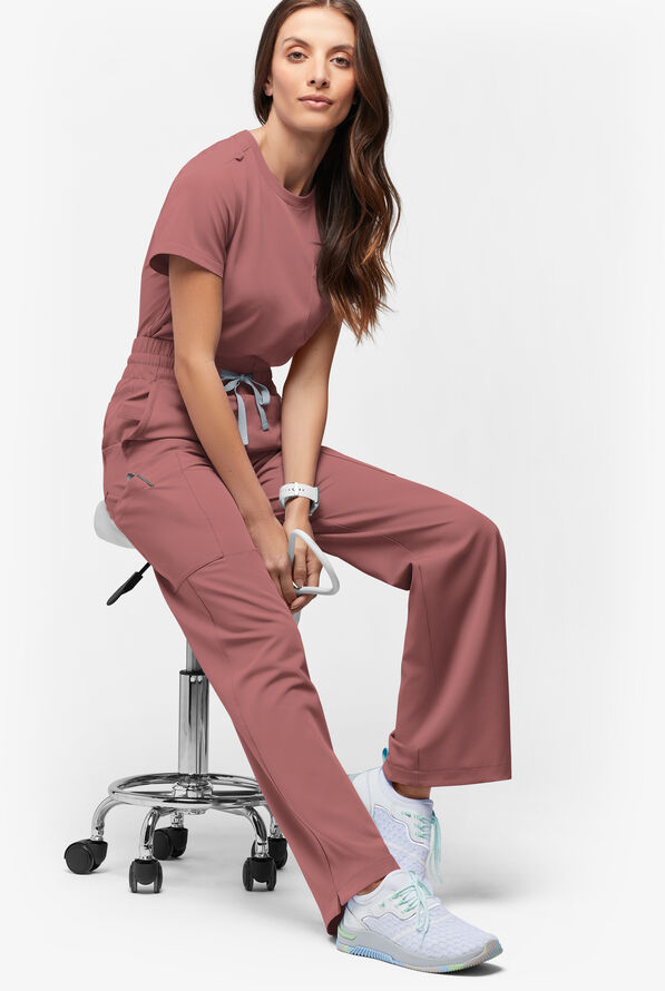 ReSurge Crystal Women's 7-Pocket High Waisted Wide Leg Pant - Tall - Soft Chestnut - 5