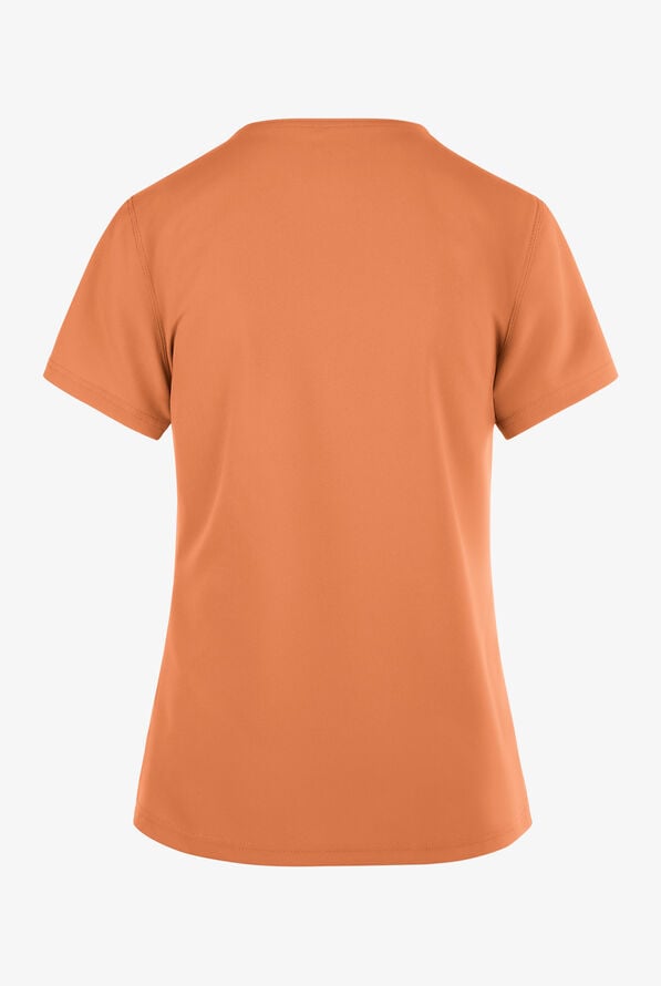 Dickies EDS NXT Women's 1- Pocket Tuck In Henley Scrub Top - Ginger Glow - 2