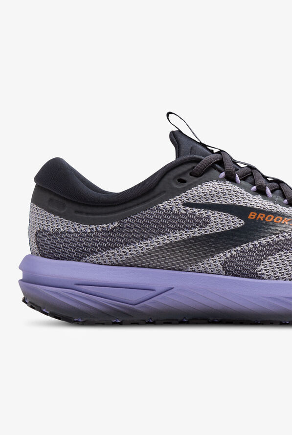 Brooks Women's Revel 7 Sweet Lavender/Ebony/Alloy Athletic Lace Up Nursing Shoes - null - 4
