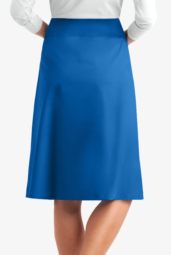 Butter-Soft STRETCH Women's 2-Pocket Drawstring Scrub Skirt - Royal - 2