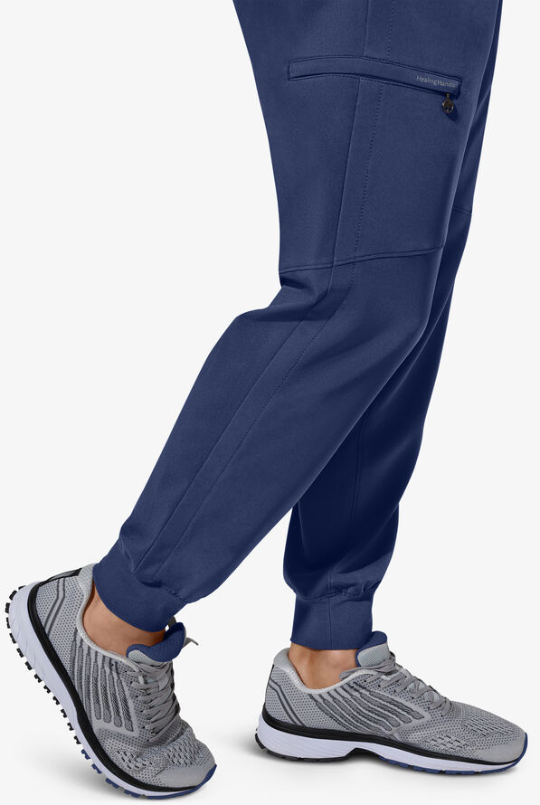 Healing Hands 360 Nolen Men's 6-Pocket STRETCH Elastic Jogger Drawstring Pant - Navy - 2