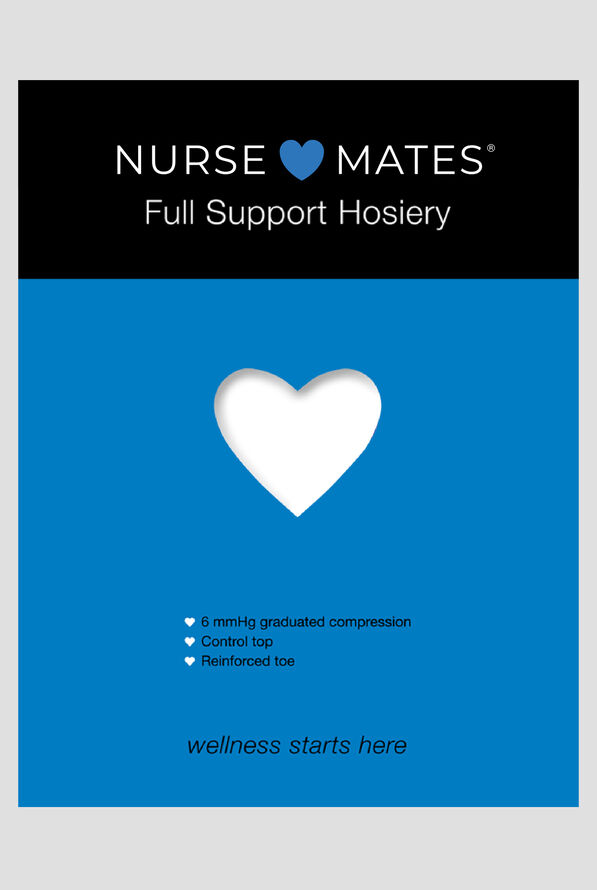 Nurse Mates "Feels Terrific" Women's 6 mmHg Full Support Nursing Pantyhose - White - 1
