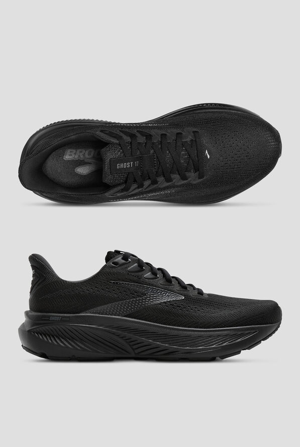 Zapatillas deportivas Brooks Ghost 17 Black/Ebony con cordones para hombre - null - 1