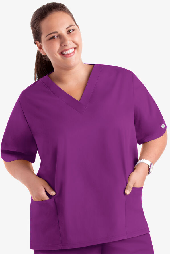 ButterSoft Scrubs by UA Women's Two Pocket Top, Solid Scrub Tops