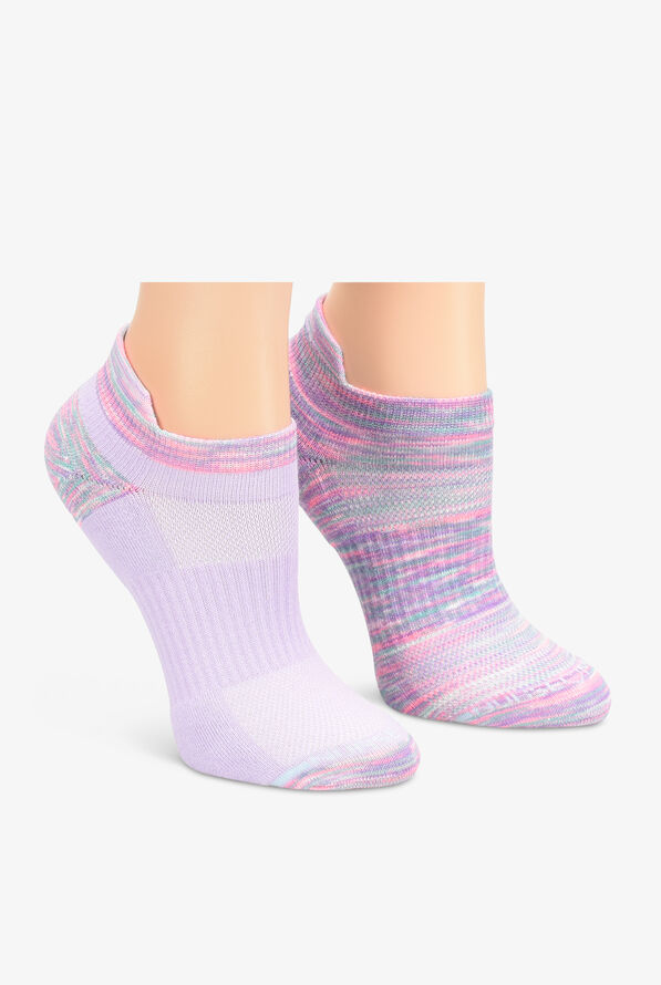 Nurse Mates Space Dye Lilac Women's 2-Pair Multi-Pack Anklet Socks - null - 1