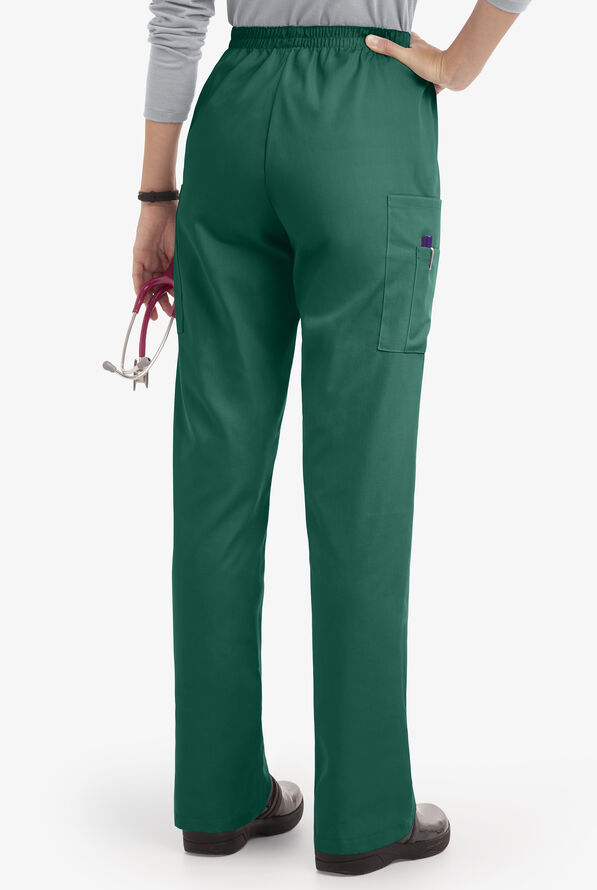 UA Best Buy Scrubs Women's 3-Pocket Elastic Waist Tapered Pants - Tall - Hunter - 2