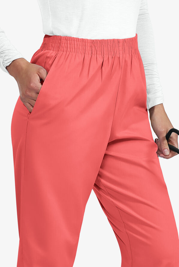 UA Best Buy Scrubs Women's 2-Pocket Elastic Waist Pants - Tall - Melon - 3