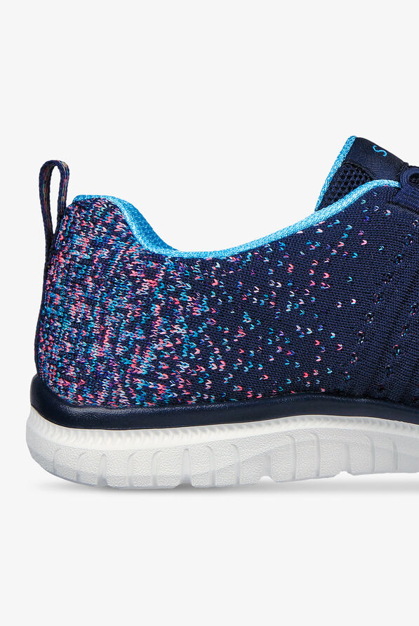 Skechers Sport Women's Virtue Navy/Blue/Pink Athletic Slip On Shoes - null - 4