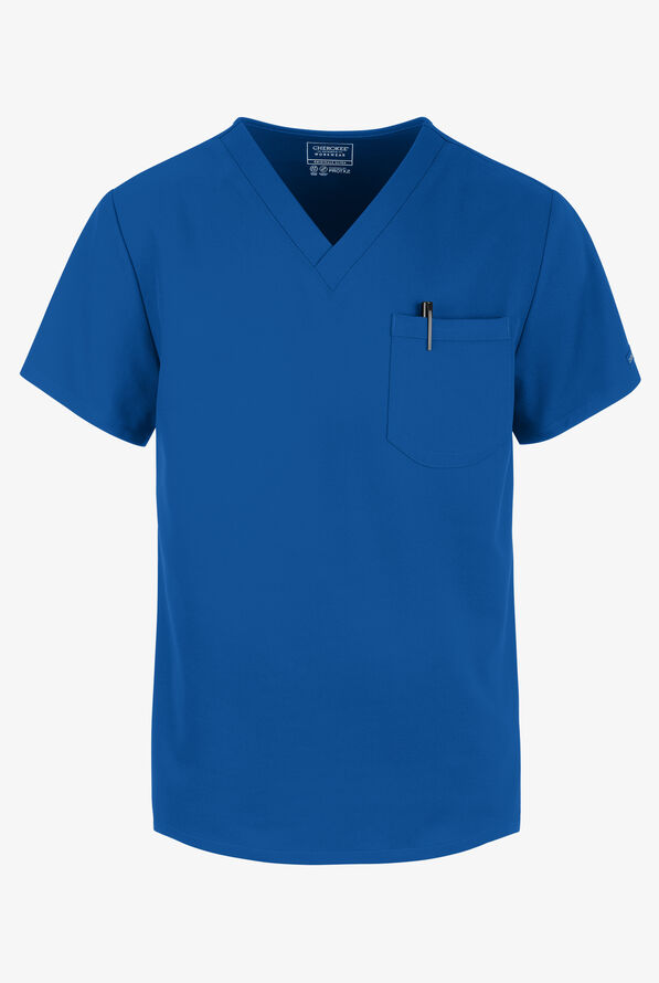 Cherokee Workwear Originals Ultra Unisex 1-Pocket V-Neck Scrub Top - Royal - 1