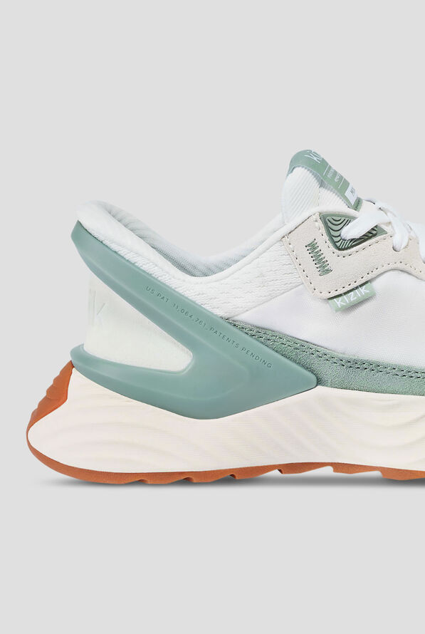 Kizik Monaco Women's White/Iceberg Green Hands Free Step-In Shoe - null - 4