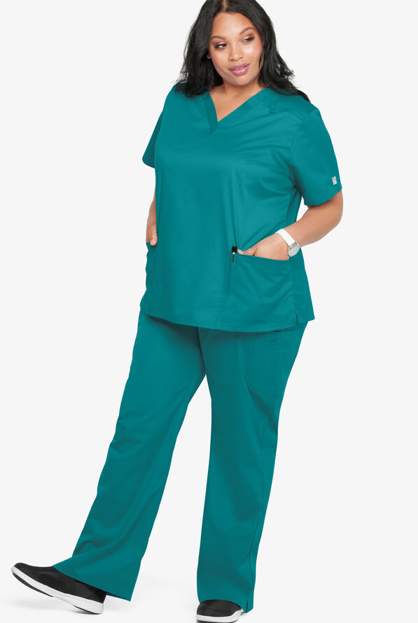 UA ButterSoft STRETCH VNeck Scrub Top, Plus Size Scrubs
