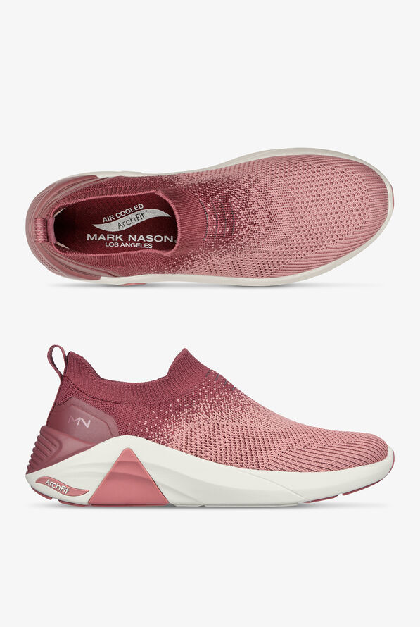 Mark Nason Women's A Linear Kit Pink Gradient Athletic Slip On Nursing Shoes - null - 1