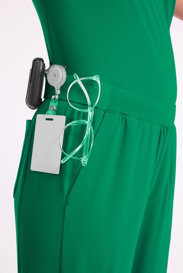 Infinity PURSUIT Women's 4-Pocket STRETCH Straight Leg Scrub Pant - Retro Green - 2