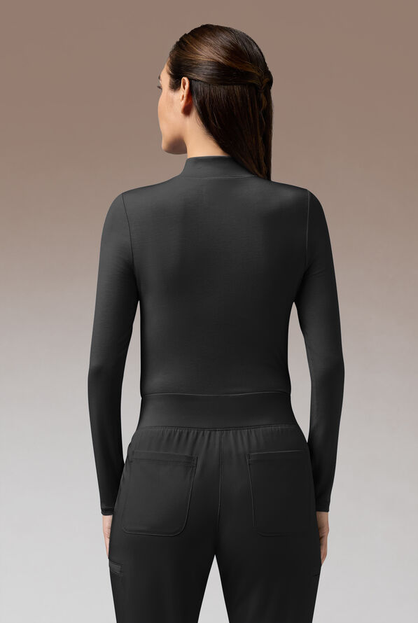 Camiseta m&eacute;dica manga larga Hypothesis Inner K STRETCH de punto tejido con cuello de imitaci&oacute;n para mujer - Jet Black - 4