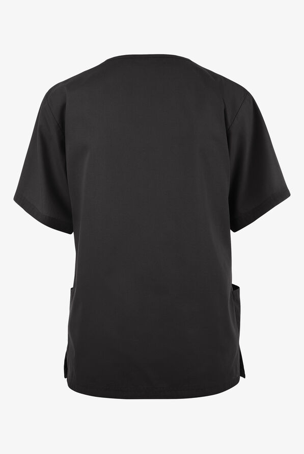 Butter-Soft Core Women's 2-Pocket V-Neck Scrub Top - Black - 4