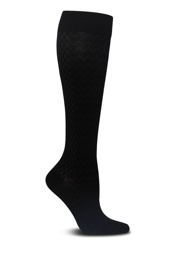 Cherokee True Support Women's 10-15 mmHg Light Compression Socks - Onyx - 1