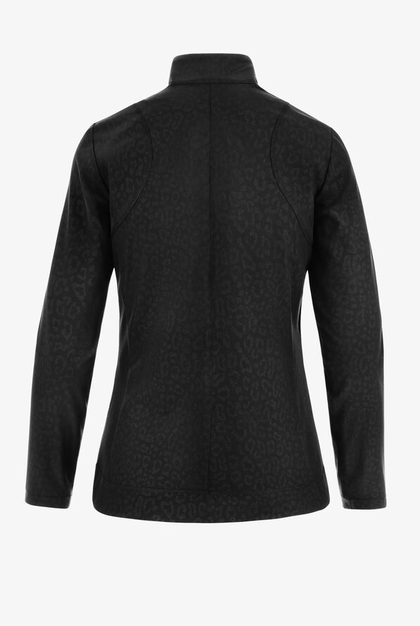 Barco One Endure Women's 2Pocket STRETCH Cheetah Zip Front Scrub