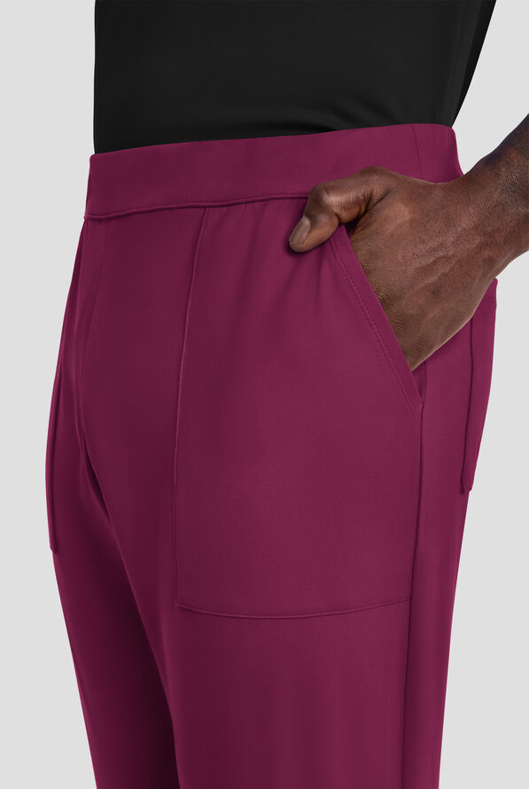 Pantal&oacute;n m&eacute;dico Cherokee Achieve STRETCH estilo jogger cargo con 5 bolsillos para hombre - Wine - 2