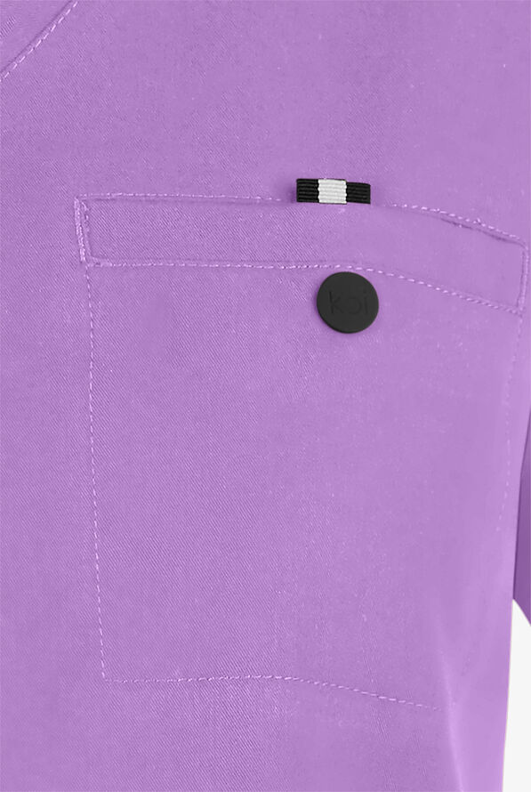 koi Next Gen Ready to Work Women's 1-Pocket STRETCH V-Neck Scrub Top - Wisteria - 3