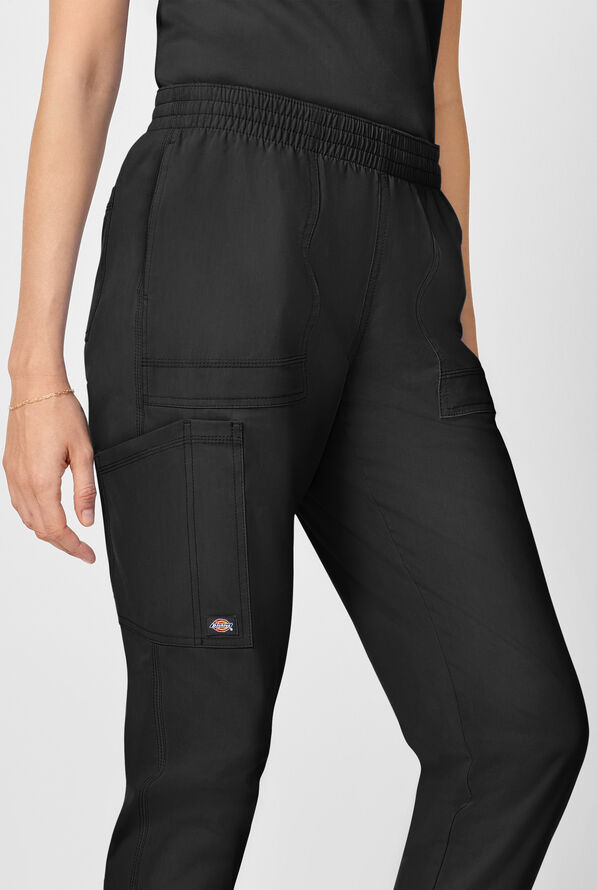 Dickies Forge Women's 6-Pockets Cargo Jogger Scrub Pants - Black - 3