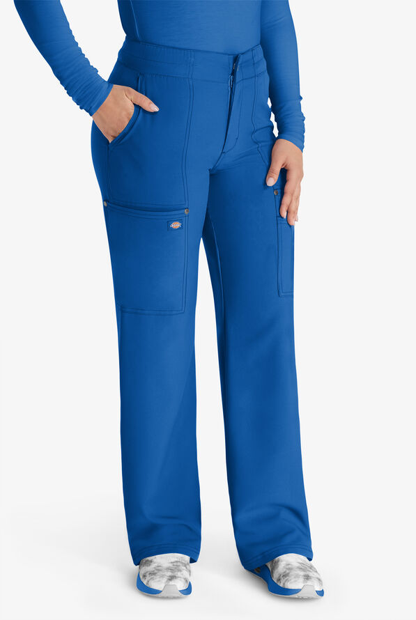 Dickies EDS NXT Women's 5-Pocket Straight Leg Cargo Scrub Pants - Royal - 1