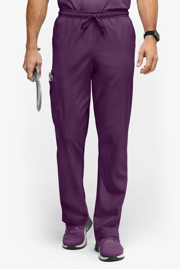 Advantage STRETCH Men's 6-Pocket Cargo Scrub Pants - Eggplant - 1