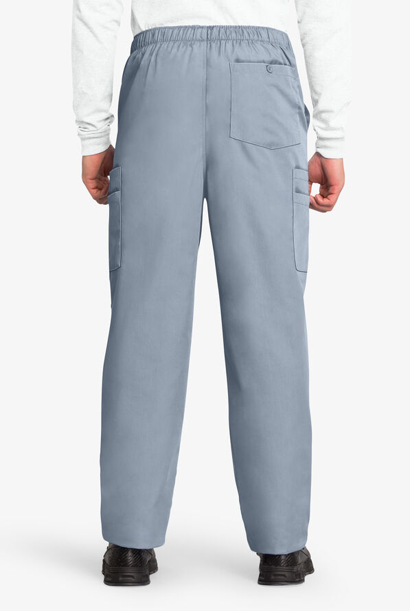 Cherokee Workwear Men's 7-Pocket Cargo Scrub Pants - Grey - 2