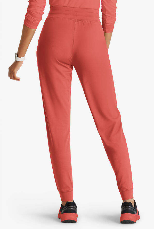 Barco One Performance Knit Pro Women's 5-Pocket STRETCH Cargo Jogger Scrub Pant - Ginger Rose - 3