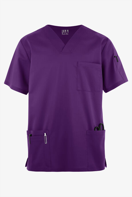 Butter-Soft STRETCH Men's 6-Pocket V-Neck Scrub Top