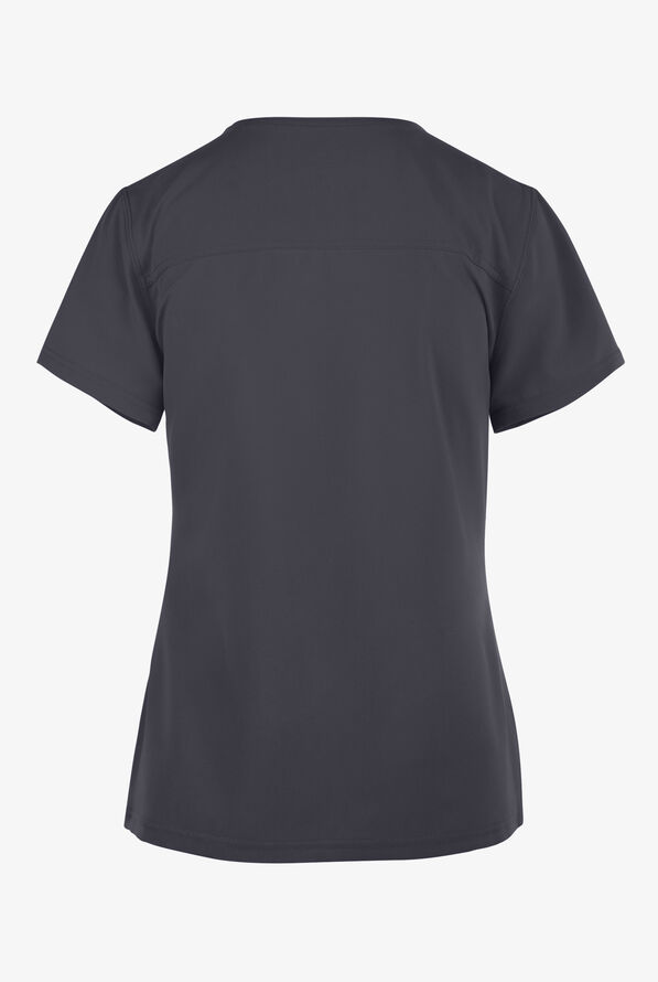 Dickies EDS NXT Women's 4-pocket V-Neck Scrub Top - Pewter - 2